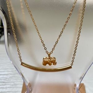 Necklace elephant and earrings for the women